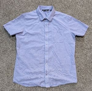 TravisMathew Men's Size Large Light Purple Short Sleeve Button Down Shirt